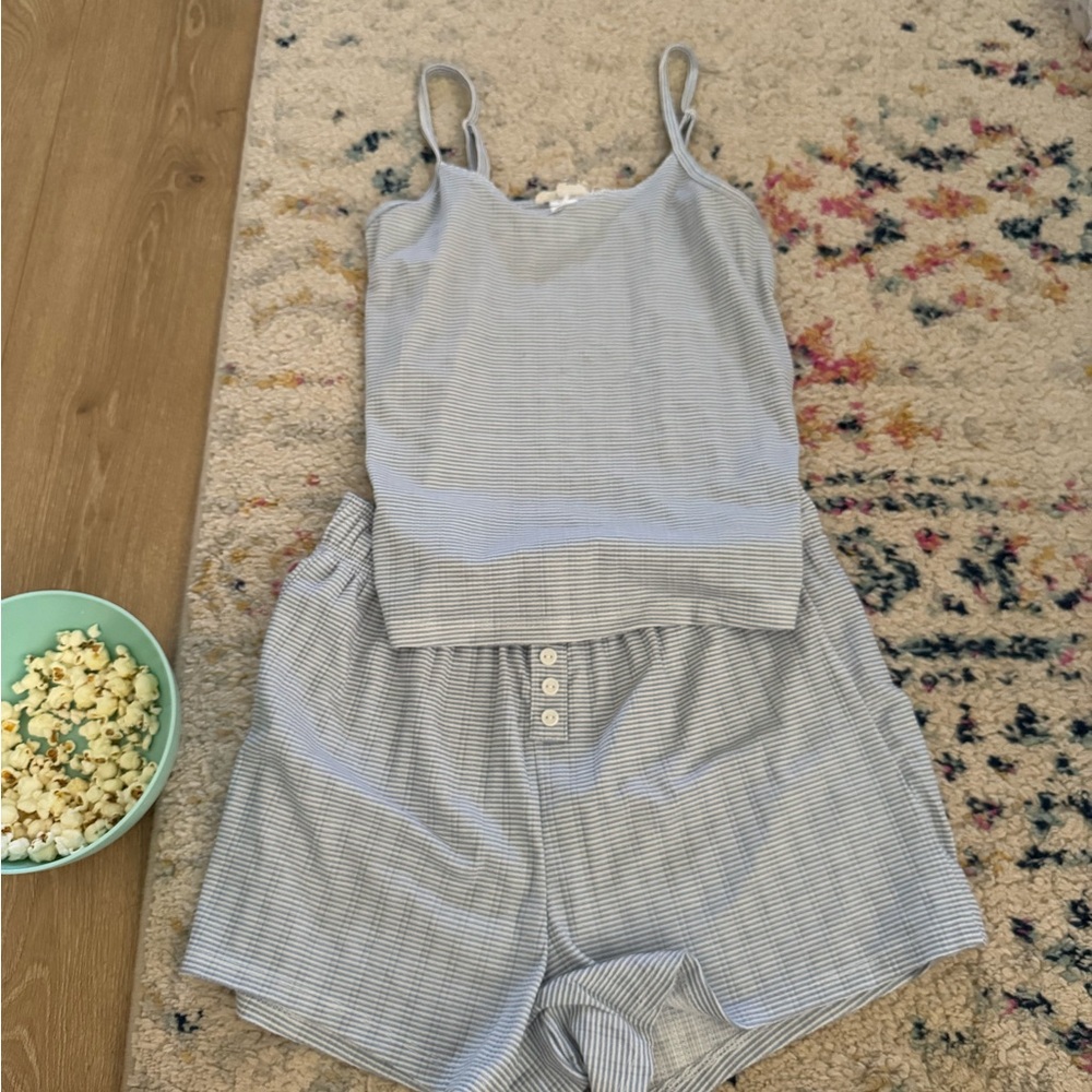 Women's Striped Sleepwear Set - Blue